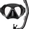 ReefTourer Snorkelmasker Duikbril Snorkelset RC-0107- Zwart/zwart