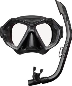 ReefTourer Snorkelmasker Duikbril Snorkelset RC-0107- Zwart/zwart