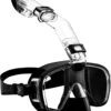 Nuvance - Snorkelmasker Incl Oordoppen - One Size Fits All - Duikmasker - Duikbril Met Snorkel - Snorkelset Voor Kinderen - Zwart -Winkel voor professionele sportartikelen 1035x1200