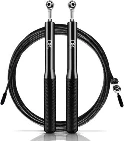 DK.® Professioneel Crossfit & Fitness Springtouw - Speedrope - Jump Rope - Voor Volwassenen En Kinderen - Zwart