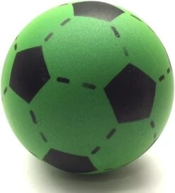 Merkloos 3x Foam Softbal Voetbal Groen 20 Cm - Zachte Speelgoed Voetballen 3 Stuks