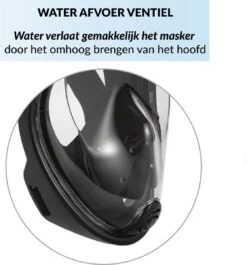 Merkloos Duikmasker Full Face L/XL - Duikbril Met Snorkel - Snorkelset Volwassenen - Zwart - Snorkelmaskers -Winkel voor professionele sportartikelen 1118x1200 1