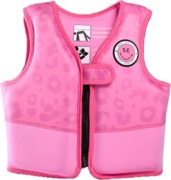 Swim Essentials Zwemvest Kind - Roze Panterprint - 18-30 Kg - 4-6 Jaar