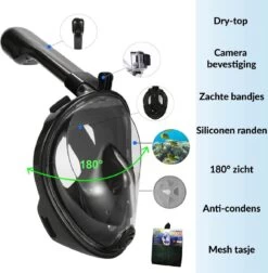 Merkloos Duikmasker Full Face L/XL - Duikbril Met Snorkel - Snorkelset Volwassenen - Zwart - Snorkelmaskers -Winkel voor professionele sportartikelen 1178x1200 4
