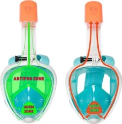 X10 Full Face Mask- Snorkelmasker - Volwassenen - Turquoise - S/M -Winkel voor professionele sportartikelen 1182x1200