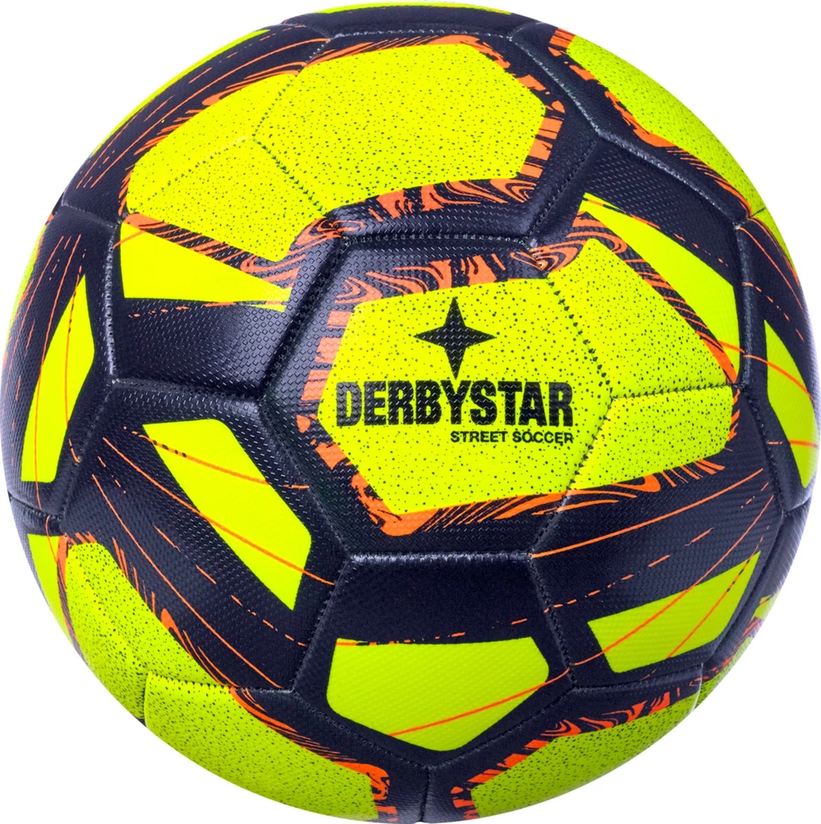 Derbystar Voetbal Street Soccer Geel / Blauw/ Oranje Maat 5 3 Derbystar Voetbal Street Soccer Geel / Blauw/ Oranje Maat 5