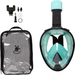 Sea Turtle Full Face Mask - Snorkelmasker - Volwassenen - Zwart/Turquoise - S/M -Winkel voor professionele sportartikelen 1198x1200 9