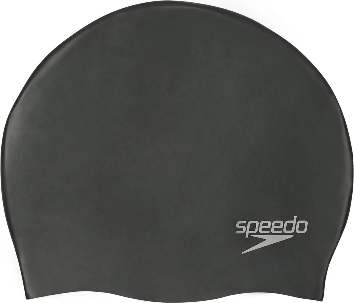 Speedo Plain Moulded Silicone Cap Unisex - Zwart - One Size 3 Speedo Plain Moulded Silicone Cap Unisex - Zwart - One Size