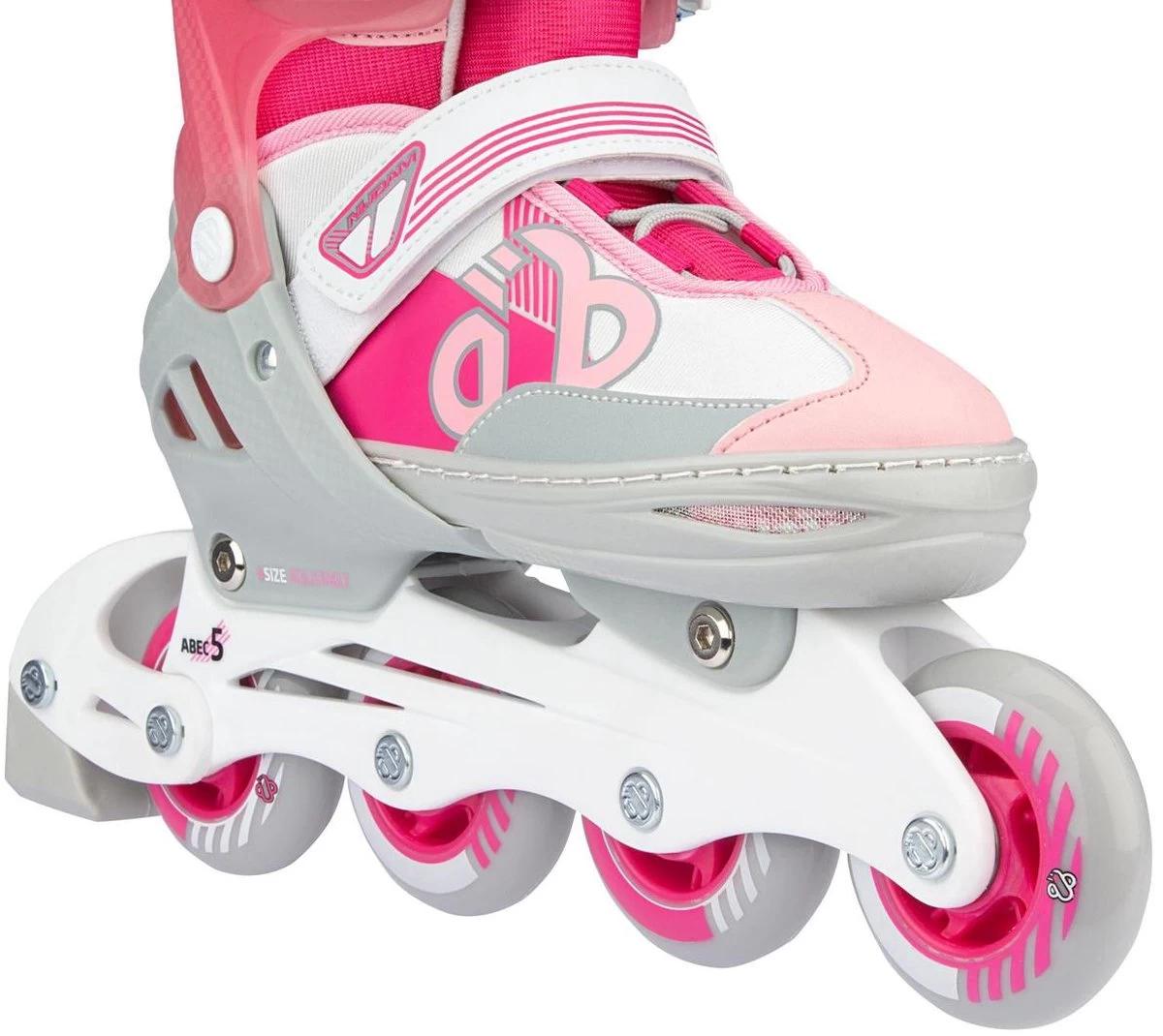 Nijdam Skates Combo Verstelbaar - Bold Berry - Fuchsia/Zilvergrijs/Wit/Roze - Maat 33-36 4 Nijdam Skates Combo Verstelbaar - Bold Berry - Fuchsia/Zilvergrijs/Wit/Roze - Maat 33-36 - Afbeelding 2