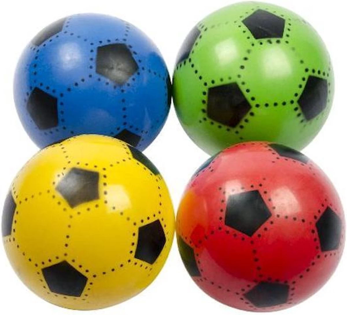 Voetbal Bal Plastic 4 Stuks 23 Cm - 90 Gram - Diverse Kleuren - Random Verzending - Rood Blauw Geel Oranje 3 Voetbal Bal Plastic 4 Stuks 23 Cm - 90 Gram - Diverse Kleuren - Random Verzending - Rood Blauw Geel Oranje