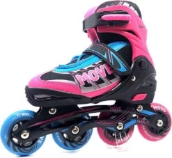 Move Fast Verstelbare Inlineskates - Maat 34-37 - Unisex - Roze/zwart/blauw -Winkel voor professionele sportartikelen 1200x1102