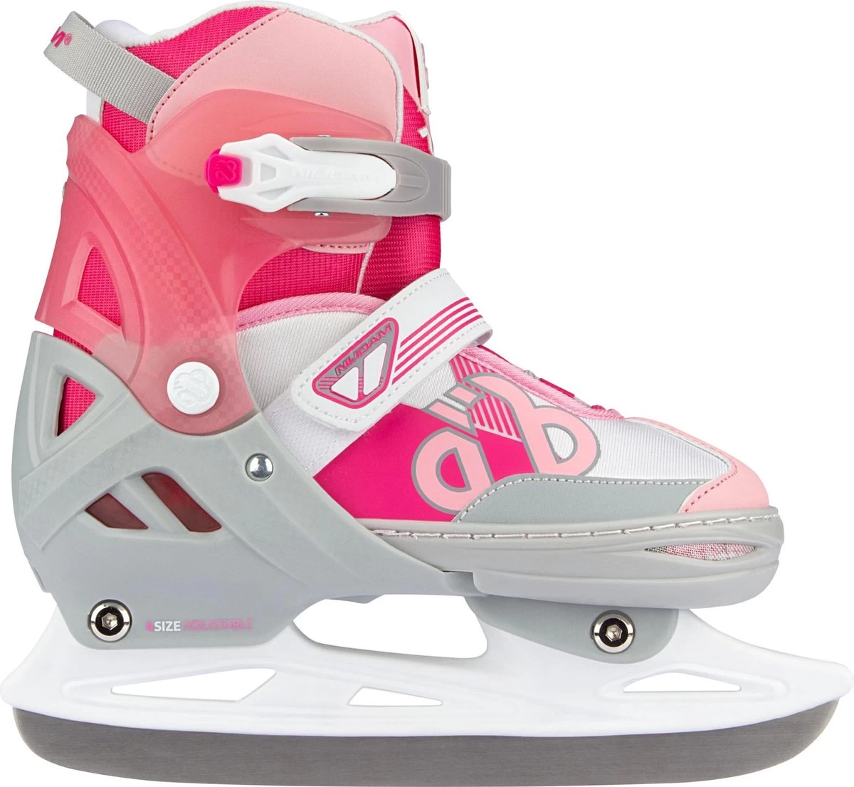 Nijdam Skates Combo Verstelbaar - Bold Berry - Fuchsia/Zilvergrijs/Wit/Roze - Maat 33-36 8 Nijdam Skates Combo Verstelbaar - Bold Berry - Fuchsia/Zilvergrijs/Wit/Roze - Maat 33-36 - Afbeelding 6