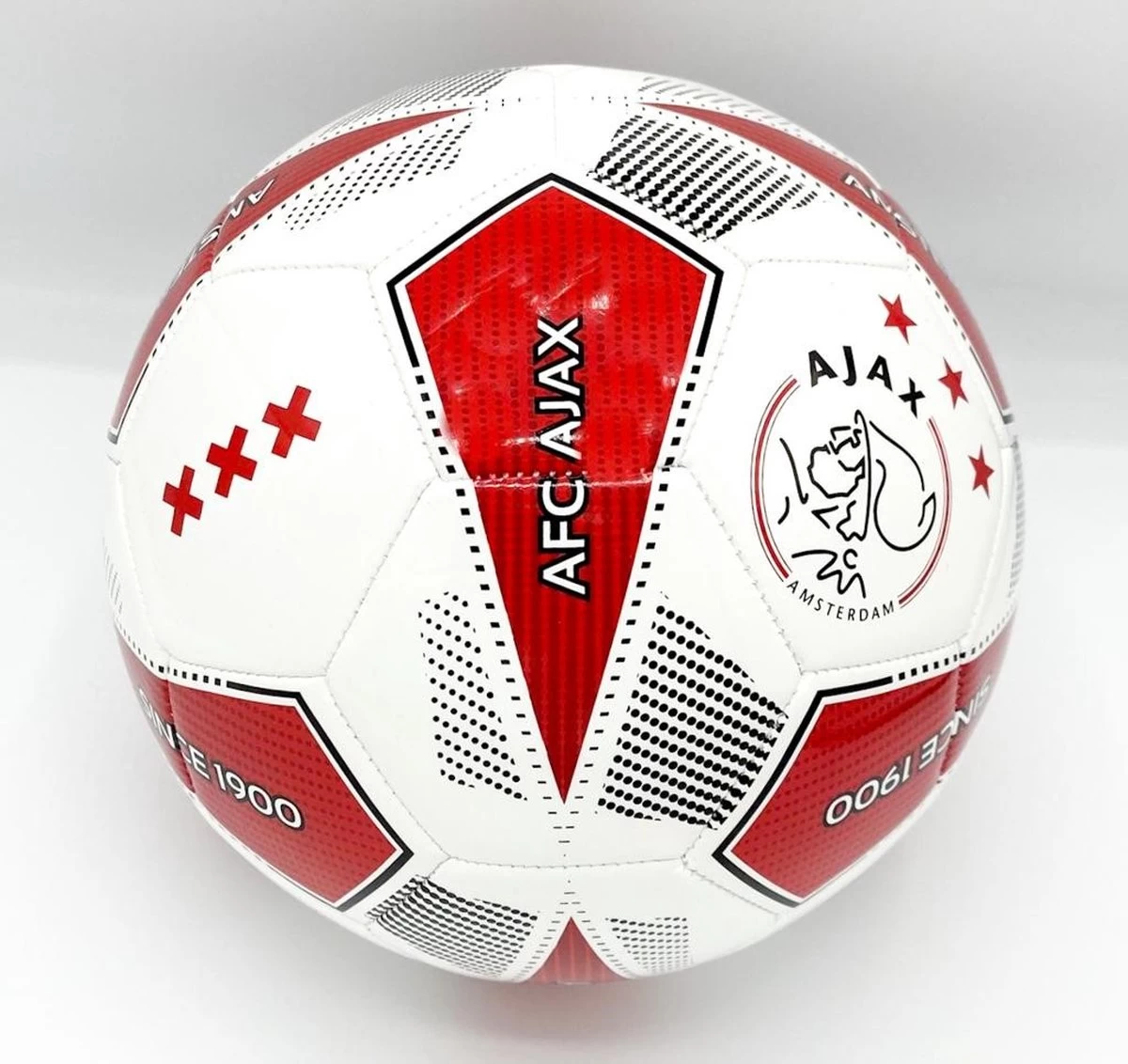 Ajax Voetbal Wit - Rood Stip Since 1900 - Ajax Amsterdam - Eredivisie - Champions Leaqeau - 3 Ajax Voetbal Wit - Rood Stip Since 1900 - Ajax Amsterdam - Eredivisie - Champions Leaqeau -