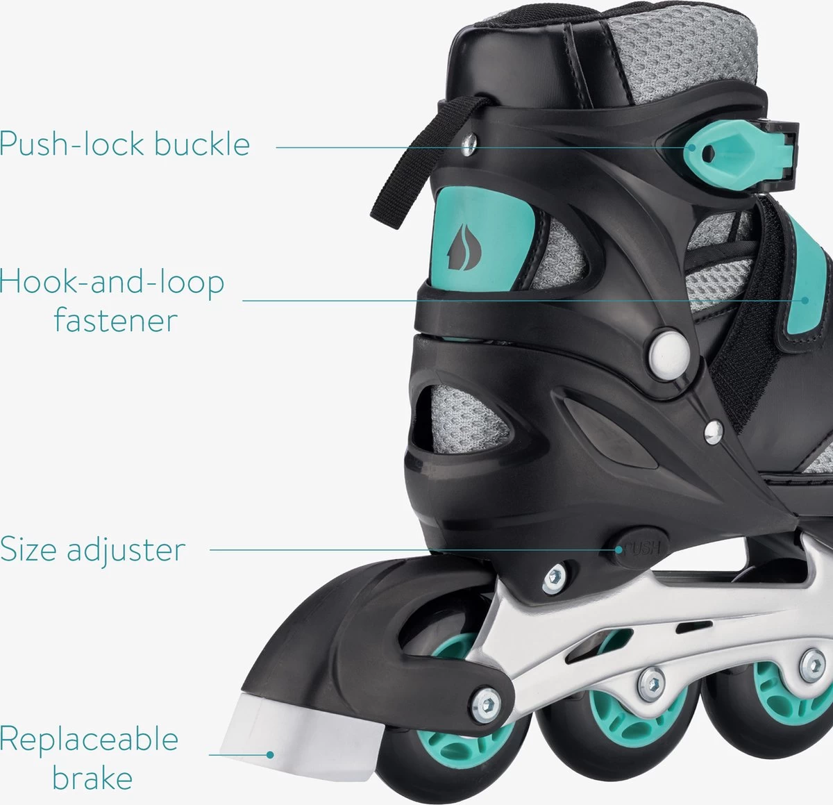 Navaris Verstelbare Skeelers Verschillende Maten - Verstelbare Skates Voor Meisjes En Jongens - Inline Skates Kinderen Blauw/grijs - Meerdere Maten 8 Navaris Verstelbare Skeelers Verschillende Maten - Verstelbare Skates Voor Meisjes En Jongens - Inline Skates Kinderen Blauw/grijs - Meerdere Maten - Afbeelding 6