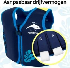 Konfidence - Zwemvest/Drijfvest Kind - Blauw - 1,5-3 Jaar / 12-20 Kg -Winkel voor professionele sportartikelen 1200x1164 2