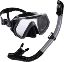 Atlantis Borneo Combo - Snorkelset - Volwassenen - Zwart/Grijs