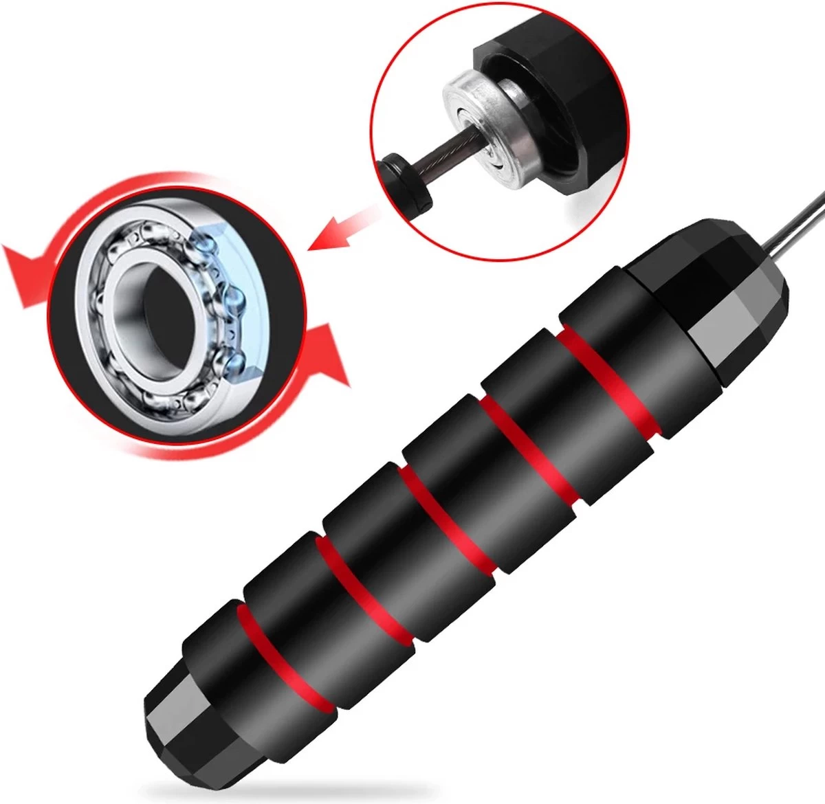 Merkloos Professioneel Verzwaard & Verstelbaar Springtouw - Fitness - Boksen - Sport - Krachttraining - Yoga - Crossfit 4 Merkloos Professioneel Verzwaard & Verstelbaar Springtouw - Fitness - Boksen - Sport - Krachttraining - Yoga - Crossfit - Afbeelding 2