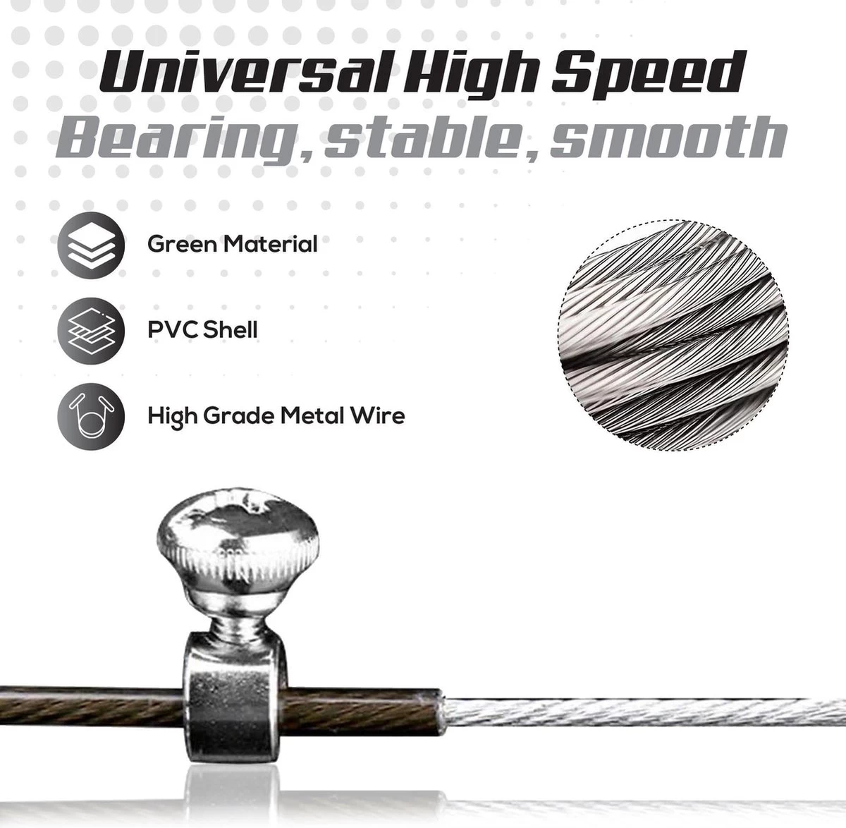 ARMENTI Professioneel Sport Springtouw - Verstelbaar - Met Kogellager - Skipping Jump Rope - Touwtje Springen Voor Volwassenen - Speedrope Conditie & Krachttraining - Binnen & Buitensport Fitness Springtouwen 4 ARMENTI Professioneel Sport Springtouw - Verstelbaar - Met Kogellager - Skipping Jump Rope - Touwtje Springen Voor Volwassenen - Speedrope Conditie & Krachttraining - Binnen & Buitensport Fitness Springtouwen - Afbeelding 2