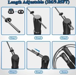 MELTAZO Slimme Springtouw Met Teller, Springtouwen, Fitness Springtouw, Springtouw Met Mobiele APP, Springtouw Teller, Springtouw Volwassenen, Verstelbare Springtouw, Smart Jump Rope, Sport Touwtje Springen Voor Gewichtsverlies - Crossfit (Zwart) -Winkel voor professionele sportartikelen 1200x1182 11