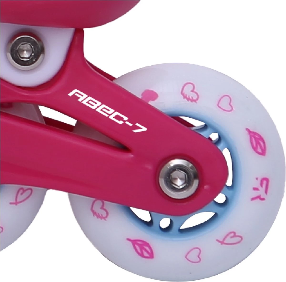 Street Rider Inline Skates - Verstelbaar - Hardboot Skeeler - Roze/ Wit - Maat 27/30 7 Street Rider Inline Skates - Verstelbaar - Hardboot Skeeler - Roze/ Wit - Maat 27/30 - Afbeelding 5
