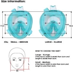 Atlantis Full Face Mask 2.0 - Snorkelmasker - Kinderen - Blauw - XS -Winkel voor professionele sportartikelen 1200x1186 1