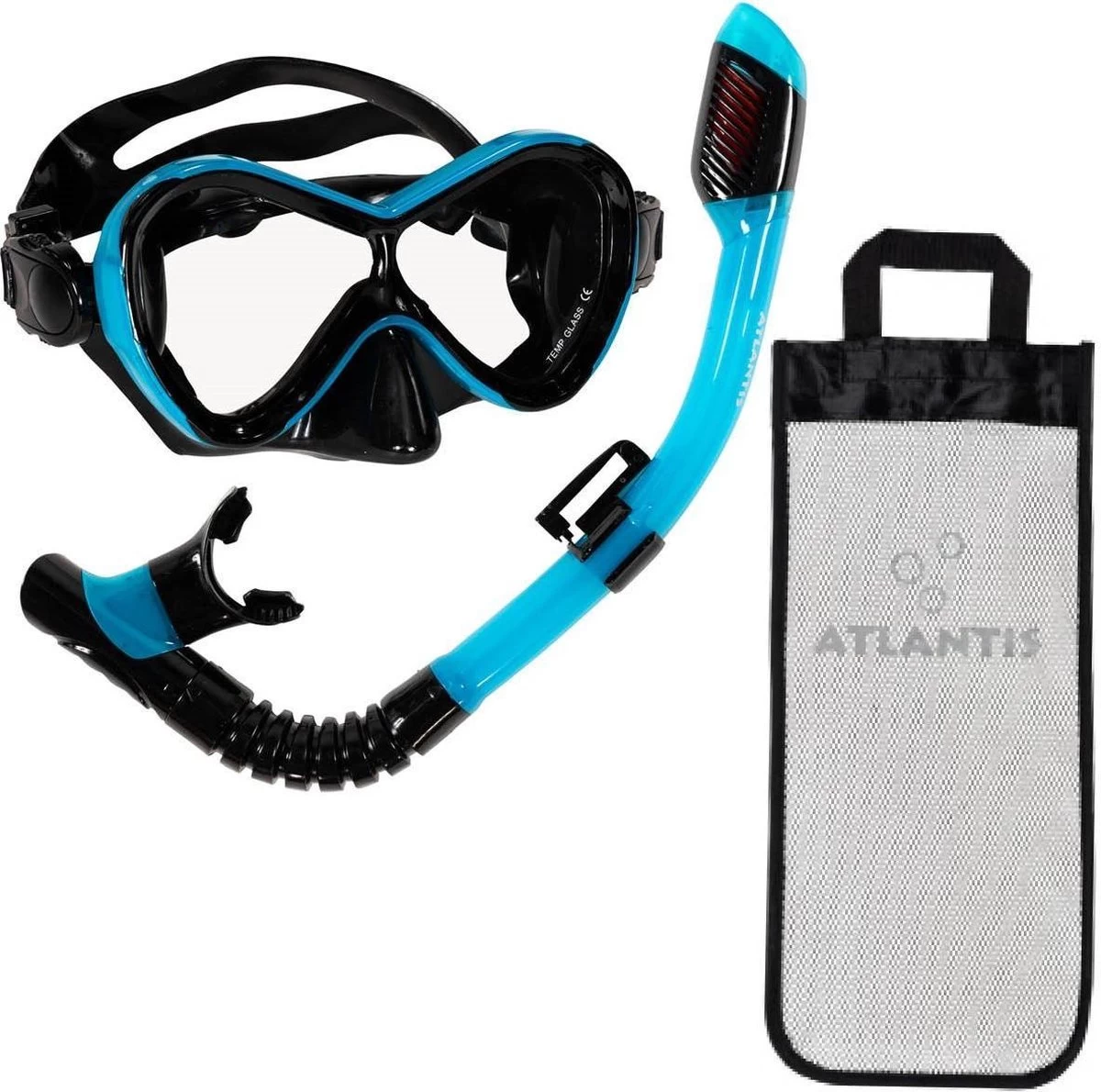 Atlantis Abaco Combo - Snorkelset - Kinderen - Zwart/Turquoise 6 Atlantis Abaco Combo - Snorkelset - Kinderen - Zwart/Turquoise - Afbeelding 4