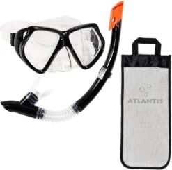 Atlantis Andros Combo - Snorkelset - Volwassenen - Zwart -Winkel voor professionele sportartikelen 1200x1191