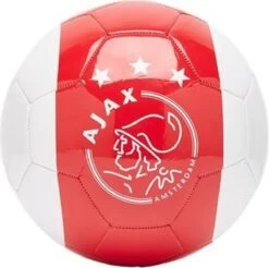 Ajax Mini Bal - Wit Met Rode Baan En Kruizen