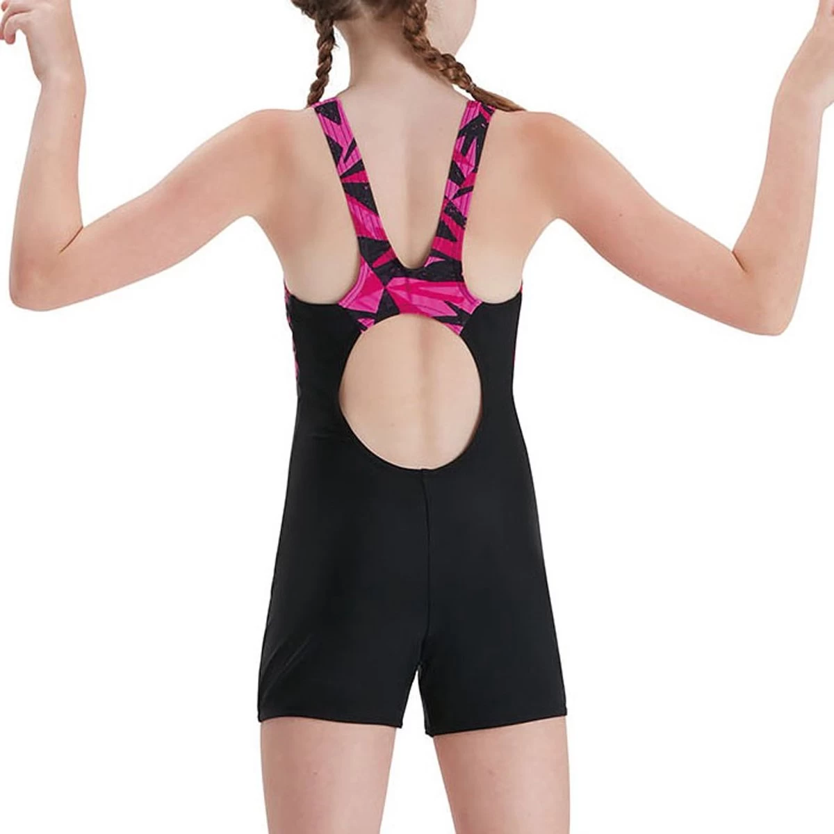 Speedo Hyper Boom Splice Legsuit Badpak Meisjes - Zwart / Roze - Maat 176 10 Speedo Hyper Boom Splice Legsuit Badpak Meisjes - Zwart / Roze - Maat 176 - Afbeelding 8