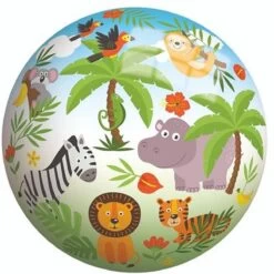 John Jungle Dieren Bal - Speelbal 23 Cm - Voetbal - Opgeblazen - Baby - Peuter - Kinderen