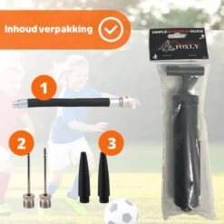 FOXLY® Ballenpomp Met Extra Naalden - Voetbalpomp - Pomp Universeel - Opbergvakje - Zwart -Winkel voor professionele sportartikelen 1200x1200 524