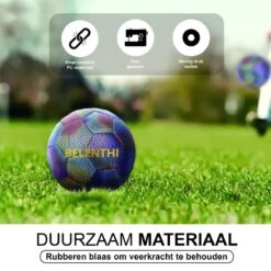 Belenthi Lichtgevende Voetbal - Glow In The Dark Bal - Lichtgevende Bal - Holografisch - Reflecterend -Winkel voor professionele sportartikelen 1200x1200 526