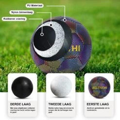 Belenthi Lichtgevende Voetbal - Glow In The Dark Bal - Lichtgevende Bal - Holografisch - Reflecterend -Winkel voor professionele sportartikelen 1200x1200 529