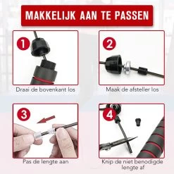 FitBoostR - 2 Stuks - Professioneel Springtouw Met Extra Gewicht - Sport - Verstelbaar - Verzwaard - Rood - Volwassen En Kinderen - Touwtje Springen - Speedrope Conditie & Krachttraining - Thuis Oefeningen & Buitensport Fitness Artikelen -Winkel voor professionele sportartikelen 1200x1200 649