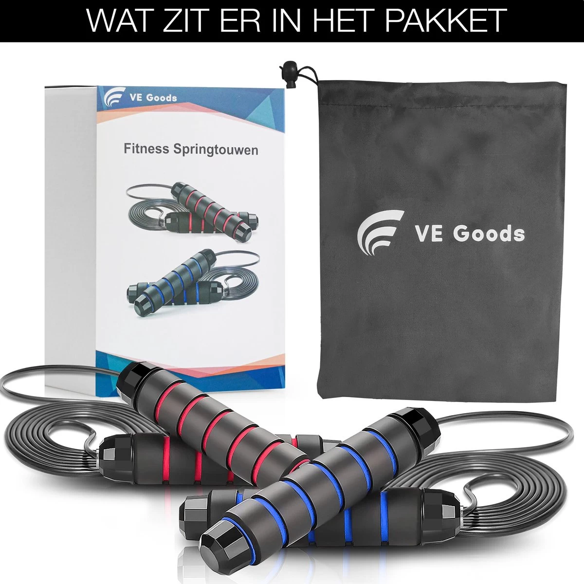 Verstelbaar Sport Springtouw - Incl. Opbergtas - Springtouw Met Kogellagers - Springtouw Kind - Speed Rope - Jump Rope - Springtouw Volwassenen - Springtouw Kinderen - Blauw - 3m Lengte - Totaal 335g (Incl. 160g Extra) 7 Verstelbaar Sport Springtouw - Incl. Opbergtas - Springtouw Met Kogellagers - Springtouw Kind - Speed Rope - Jump Rope - Springtouw Volwassenen - Springtouw Kinderen - Blauw - 3m Lengte - Totaal 335g (Incl. 160g Extra) - Afbeelding 5