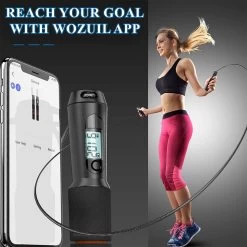 MELTAZO Slimme Springtouw Met Teller, Springtouwen, Fitness Springtouw, Springtouw Met Mobiele APP, Springtouw Teller, Springtouw Volwassenen, Verstelbare Springtouw, Smart Jump Rope, Sport Touwtje Springen Voor Gewichtsverlies - Crossfit (Zwart) -Winkel voor professionele sportartikelen 1200x1200 661