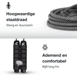 All Black Nutrition Springtouw Met Gewicht - Sport Speedrope - Conditie & Krachttraining - Verzwaard - Inclusief Zweetbandjes En Draagtas -Winkel voor professionele sportartikelen 1200x1200 728