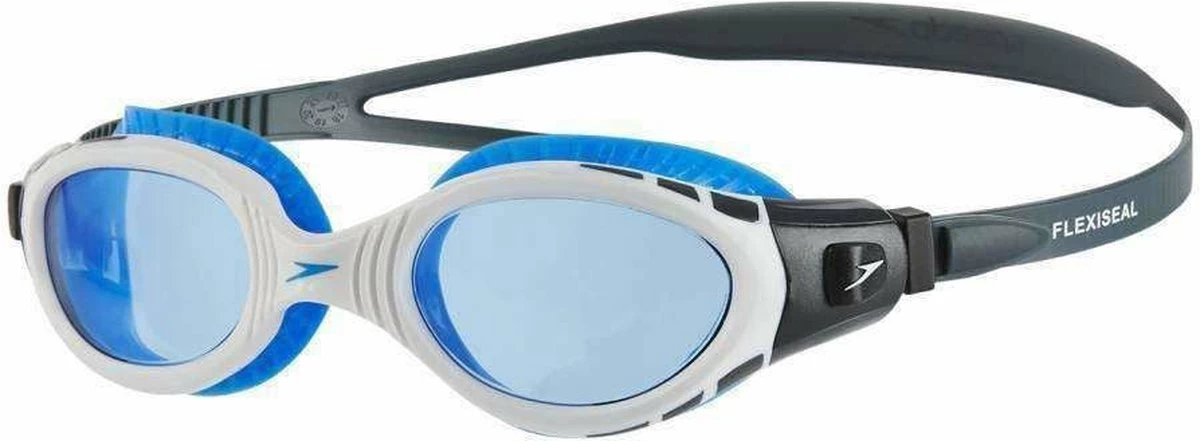 Speedo Futura Biofuse Flexiseal Unisex - Wit / Blauw - One Size 7 Speedo Futura Biofuse Flexiseal Unisex - Wit / Blauw - One Size - Afbeelding 5