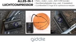 Giddle® - Draagbare Elektrische Fietspomp Met 4000mAh Powerbank - Alles-in-1 Luchtcompressor - Meest Compact - Draadloos -Winkel voor professionele sportartikelen 1200x669