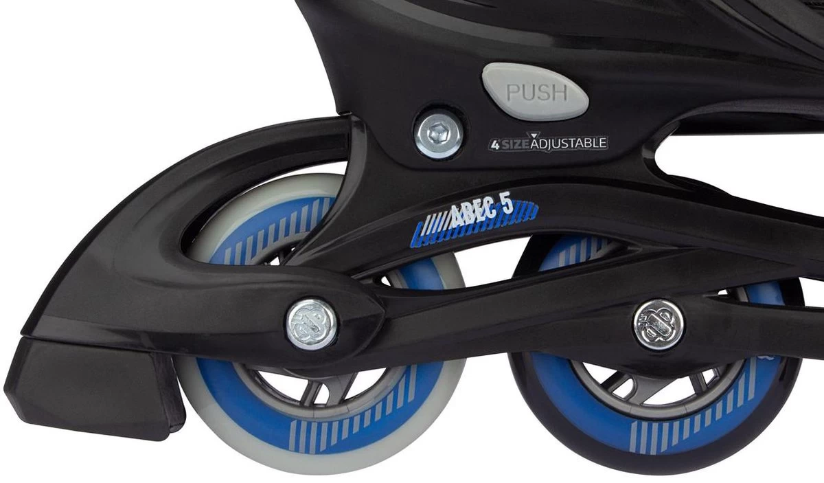 Nijdam Inline Skates Verstelbaar - Go Crossing - Zwart/Blauw - 37-40 10 Nijdam Inline Skates Verstelbaar - Go Crossing - Zwart/Blauw - 37-40 - Afbeelding 8