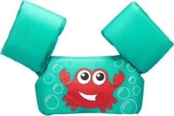 Merkloos Zwemvest Kinderen - Krab Groen | 2 - 6 Jaar | 15 - 25kg | Veilig Zwemmen | Zwemband | Reddingsvest | Kidzstore.eu