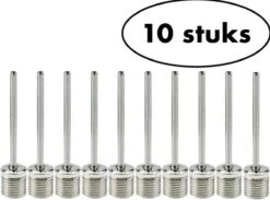 10 Premium Balnaalden – Balnaald – Ballenpomp – Bal Ventiel Naald – Bal Ventiel – 8 Mm Schroefdraad - Balnaalden - Rvs