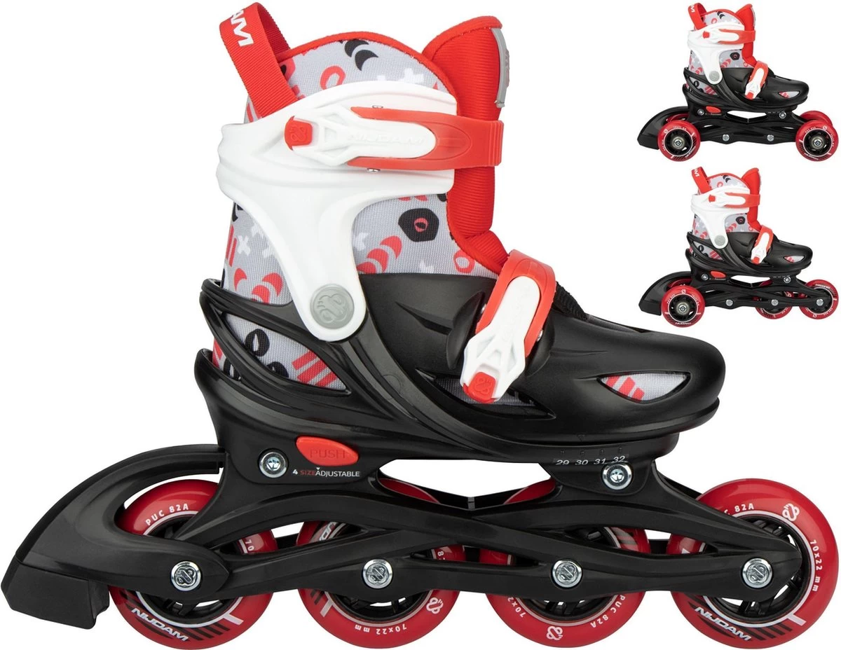 Nijdam 3-in-1 Inline Skates Verstelbaar - Street Shift - 29-32 3 Nijdam 3-in-1 Inline Skates Verstelbaar - Street Shift - 29-32