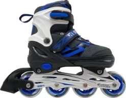 Street Rider Inline Skates - Verstelbaar - Skeeler - Blauw/ Zwart - Maat 39/42