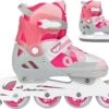 Nijdam Skates Combo Verstelbaar - Bold Berry - Fuchsia/Zilvergrijs/Wit/Roze - Maat 33-36 -Winkel voor professionele sportartikelen 1200x943