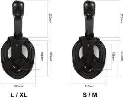 Merkloos Duikmasker Full Face L/XL - Duikbril Met Snorkel - Snorkelset Volwassenen - Zwart - Snorkelmaskers -Winkel voor professionele sportartikelen 1200x954 2