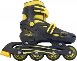 AMIGO Racer Inlineskates - Skeelers Voor Jongens En Meisjes - Zwart/Geel - Maat 34-37