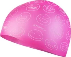 100% Siliconen Junior Zwemcap Emoji Roze