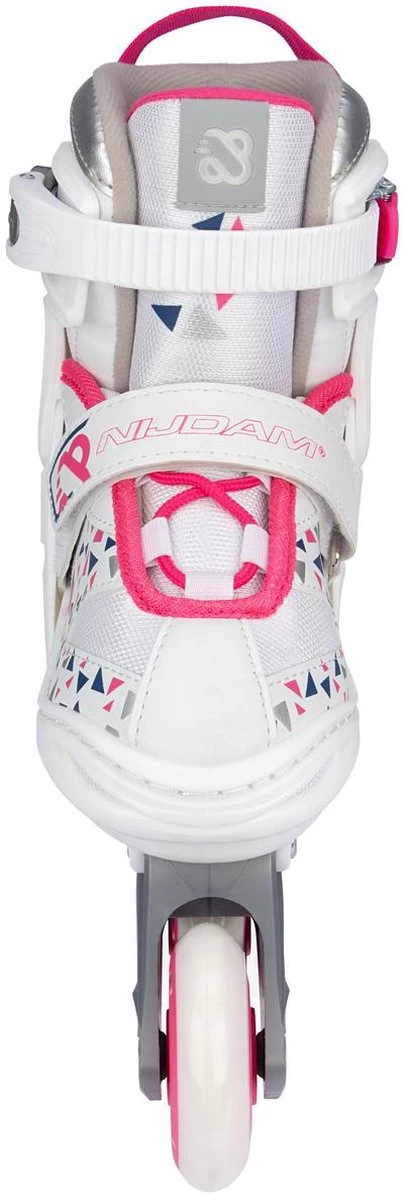 Nijdam Inline Skates Verstelbaar - White Wedge - Wit/Fuchsia - 29-32 6 Nijdam Inline Skates Verstelbaar - White Wedge - Wit/Fuchsia - 29-32 - Afbeelding 4