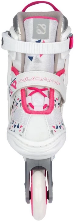 Nijdam Inline Skates Verstelbaar - White Wedge - Wit/Fuchsia - 33-36 -Winkel voor professionele sportartikelen 408x1200